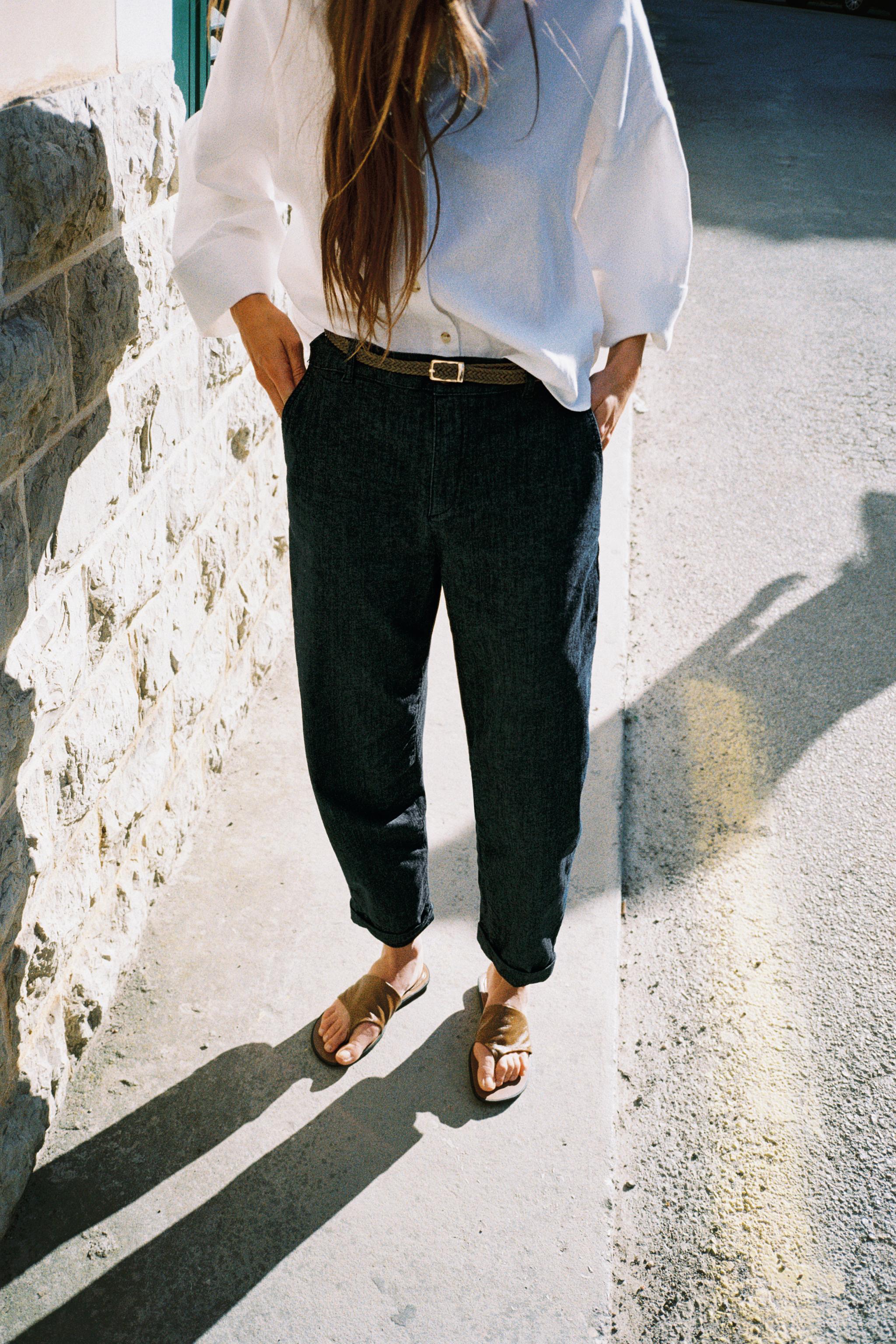 Z1975 BRAIDED BELT CHINO DENIM PANTS